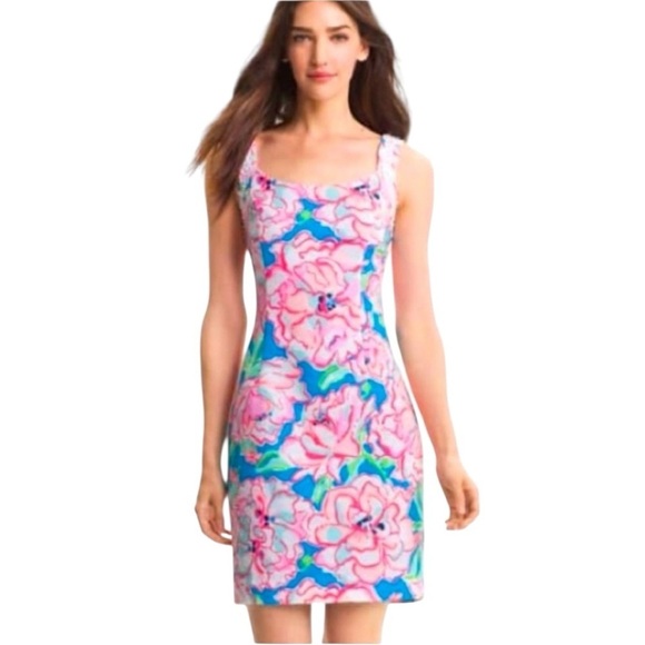 Lilly Pulitzer Nienie Dress Flutter Blue Lucky Charm 51971 Size 0 - Picture 3 of 13